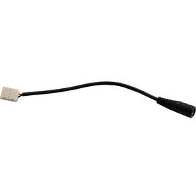 Konektor Solight napájecí, pro LED pásky 1cm, zacvakávací, 0,55cm zdířka černý

