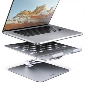 Podstavec pro notebooky Axagon STND-LQ - pro notebooky 10" - 17,3", nastavitelná výška a úhel stříbrný

