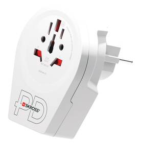 Cestovní adaptér SKROSS Europe USB A+C, 20W, pro cizince v ČR, typ E/F bílý

