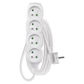 Kabel prodlužovací EMOS 4x zásuvka, 2m bílá

