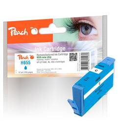 Inkoustová náplň Peach HP 655, 910 stran azurová

