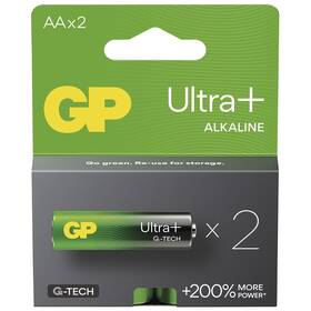 Baterie alkalická GP Ultra Plus AA (LR6), 2 ks 
