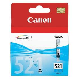 Inkoustová náplň Canon CLI-521C, 530 stran azurová

