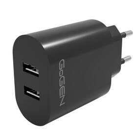 Nabíječka do sítě GoGEN ACH 206, 2x USB-A, 24W černá

