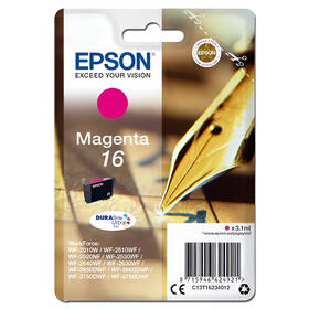 Inkoustová náplň Epson 16, 165 stran purpurová

