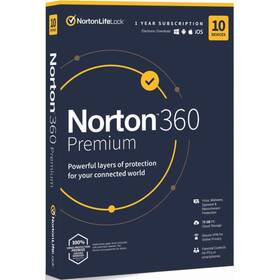 Software Norton 360 PREMIUM 75GB CZ 1 uživatel / 10 zařízení / 12 měsíců (BOX) 

