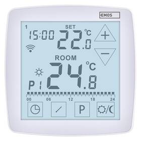Termostat EMOS GoSmart, pokojový, programovatelný, drátový, WiFi bílý

