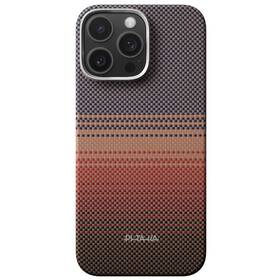 Kryt na mobil Pitaka Ultra-Slim, Sunset (PitaTap) na Apple iPhone 16 Pro červený/oranžový

