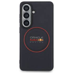 Kryt na mobil Red Bull PU Leather Meshed Red Ring Magnetic na Samsung Galaxy S26+ tmavě modrý

