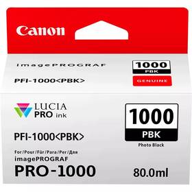 Inkoustová náplň Canon PFI-1000 PBK, 80 ml, foto černá 

