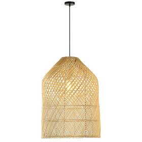 Závěsné svítidlo IMMAX BOHO PELO, D35cm, E27, přírodní ratan černé/hnědé

