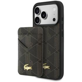 Kryt na mobil Lacoste PVC Blend MagSafe + Peněženka na Apple iPhone 17 Pro Max hnědý

