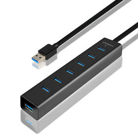 USB Hub Axagon USB / 7x USB 3.0 černý

