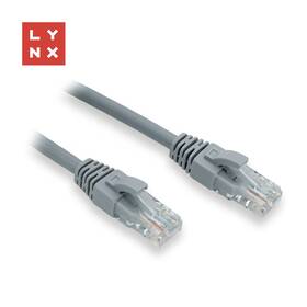 Kabel Lynx UTP patch Cat6, PVC, 3m šedý

