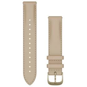 Řemínek Garmin Quick Release (18 mm), kožený, přezka cream gold béžový

