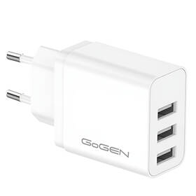 Nabíječka do sítě GoGEN ACH 301, 3x USB-A, 15,5W bílá


