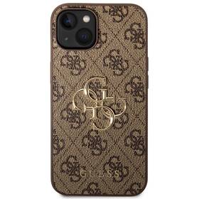 Kryt na mobil Guess 4G Metal Logo na Apple iPhone 15 hnědý

