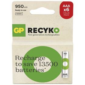 Baterie nabíjecí GP ReCyko 950 AAA (HR03), 6 ks 

