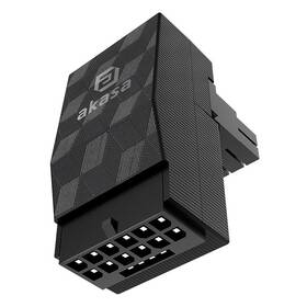 Adaptér AKASA G-Nexus P16, 90° 12VHPWR Adapter, 12+4P male na 12+4P female černý


