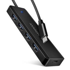 USB Hub Axagon 4x USB / USB-C, kabel USB-C 19cm černý

