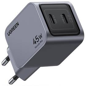 Nabíječka do sítě UGREEN Nexode Pro 45W GaN 2xUSB-C černá barva
