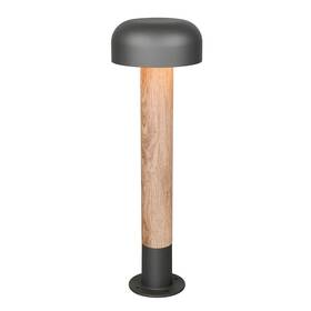 Venkovní svítidlo TRIO FRASER, E27, 10W, 54cm dřevo/antracitové

