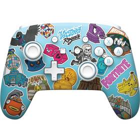 Gamepad PowerA Enhanced Wireless Controller na Nintendo Switch- Sticker Mania - Fortnite 

