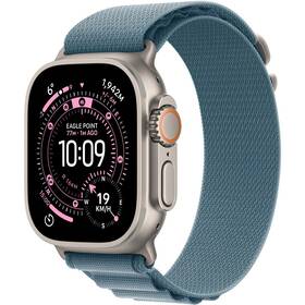 Chytré hodinky Apple GPS + Cellular 49mm přírodní titan - světle modrý alpský tah - M 

