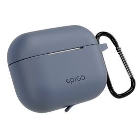 Pouzdro Epico silikonové s karabinou pro AirPods Pro 3 modré

