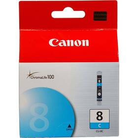 Inkoustová náplň Canon CLI-8C, 420 stran azurová

