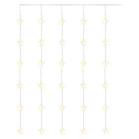 Vánoční osvětlení EMOS 30 LED závěs - hvězdy, 120x90 cm, venkovní i vnitřní, teplá bílá, časovač 

