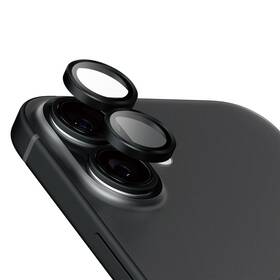 Ochranné sklo čočky fotoaparátu PanzerGlass Hoops Ceramic na Apple iPhone 17/16/16 Plus černé

