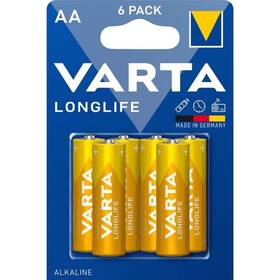 Baterie alkalická Varta LongLife AA, 6ks 

