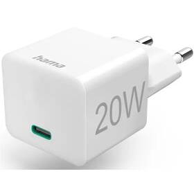 Nabíječka do sítě Hama 201650 1x USB-C PD 20W bílá

