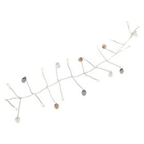 Vánoční osvětlení EMOS girlanda – kamínky, 1,2 m, 40LED, vnitřní, teplá bílá, časovač 

