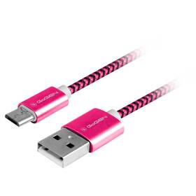 Kabel GoGEN USB / micro USB, 1m, opletený fialový


