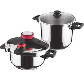 Tlakový hrnec Lamart LT1230 Steam, 4 + 7 l nerez

