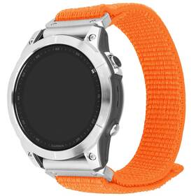 Řemínek FIXED Nylon Sporty Strap na Garmin QuickFit 26mm oranžový

