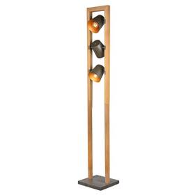 Stojací lampa TRIO Bell, 3x E14 dřevo/kovová

