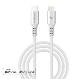Kabel RhinoTech LITE MFi USB-C/Lightning 1,2 m stříbrný

