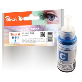 Inkoustová náplň Peach Epson 664C, T6642, 6500 stran azurová

