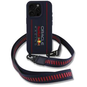 Kryt na mobil Red Bull Silicone Vertical Logo MagSafe + Crossbody na Apple iPhone 16 Pro Max modrá barva
