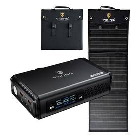 Nabíjecí stanice Viking Set VALI150 a solární panel Viking L60 PD černá

