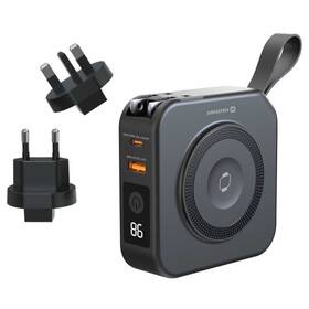 Powerbanka Swissten ALL-IN-ONE PRO 10000 mAh 20W (USA, EU, UK) černá


