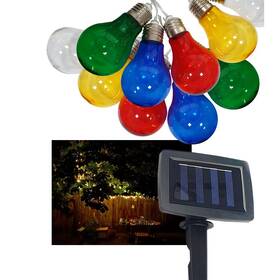 Venkovní svítidlo Trixline TR-590 Dekorativní 10ks LED solární řetěz 2m vícebarevné

