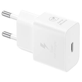 Nabíječka do sítě Samsung EP-T2510, USB-C, 25W, bez kabelu bílá

