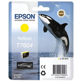 Inkoustová náplň Epson T7604, 25,9 ml žlutá

