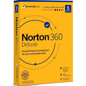 Software Norton 360 DELUXE 50GB CZ 1 uživatel / 5 zařízení / 12 měsíců (BOX) 


