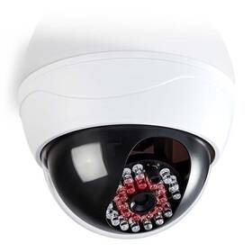 Maketa zabezpečovací kamery Nedis s infračervenou LED, dome, IP44, venkovní i vnitřní 

