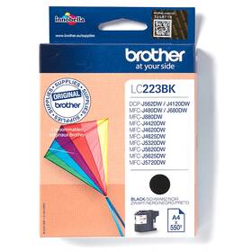 Inkoustová náplň Brother LC-223BK, 550 stran černá

